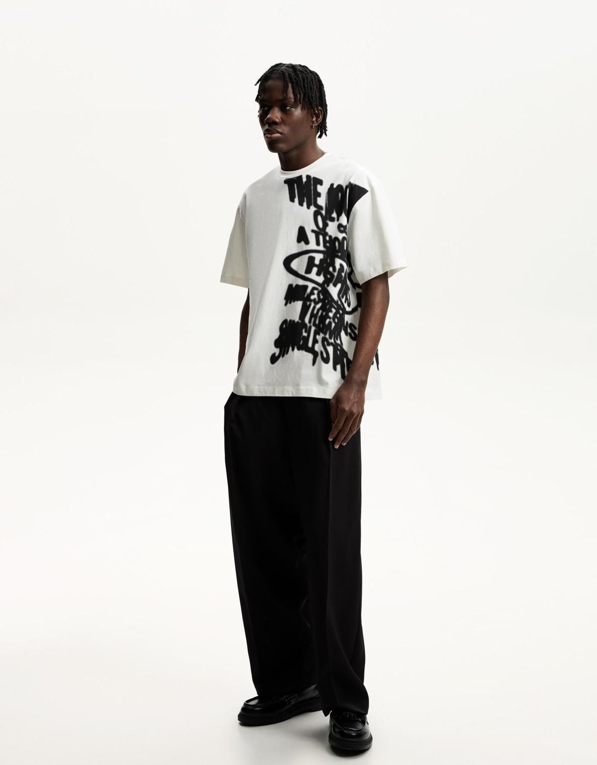 버쉬카 프린트 반팔 티셔츠 8170/777 OFF WHITE - 상세 이미지 4
