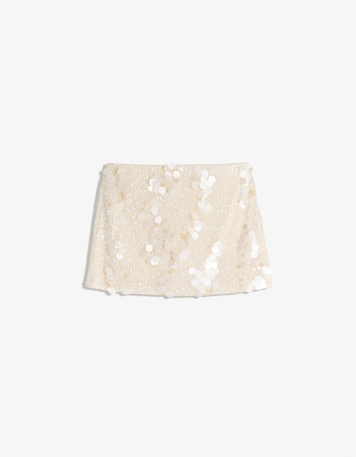 버쉬카 글리터 시퀸 미니 스커트 0043/662 OFF WHITE - 상세 이미지 3