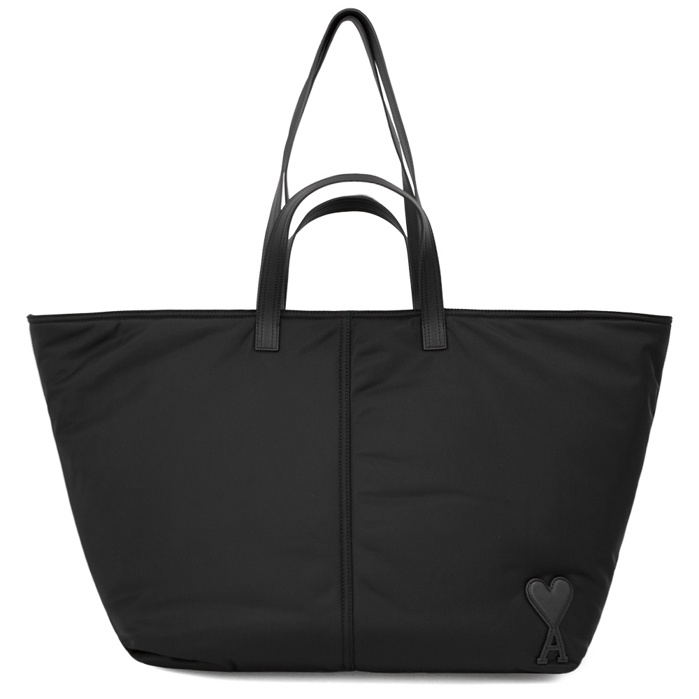 아미 하트 로고 패딩 나일론 캔버스 마르셀 블랙 쇼퍼백 ULL709 AW0001 001 (2025 F/W) - 상품 이미지