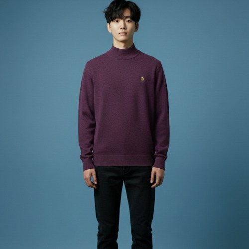 조이마담 MT50034 골드와펜 반폴라 울 니트 티셔츠 중년남성의류 아빠옷 - 상품 이미지