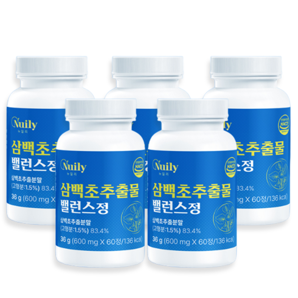 국내산 삼백초 추출물 맥문동 곰피 정 환절기 삼백초 퀘르세틴 추출분말 60정, 5개 - 상품 이미지