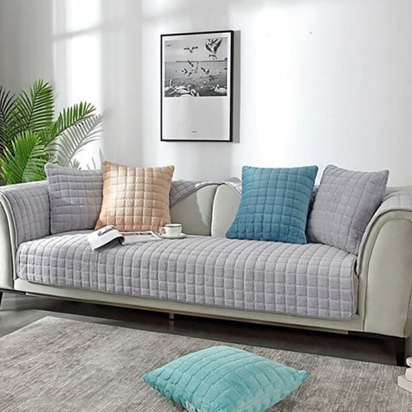 따뜻한 극세사 소파 패드 논슬립 사각 퀼팅 소파 패드