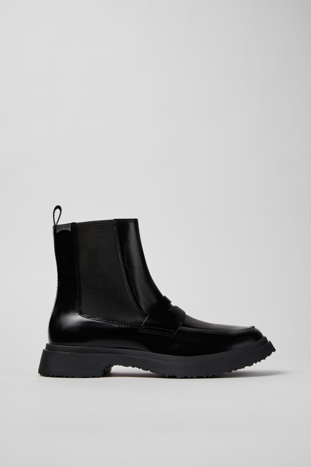 캠퍼 프리미엄 블랙 레더 부츠 Walden K300474-001 BLACK - 메인 이미지