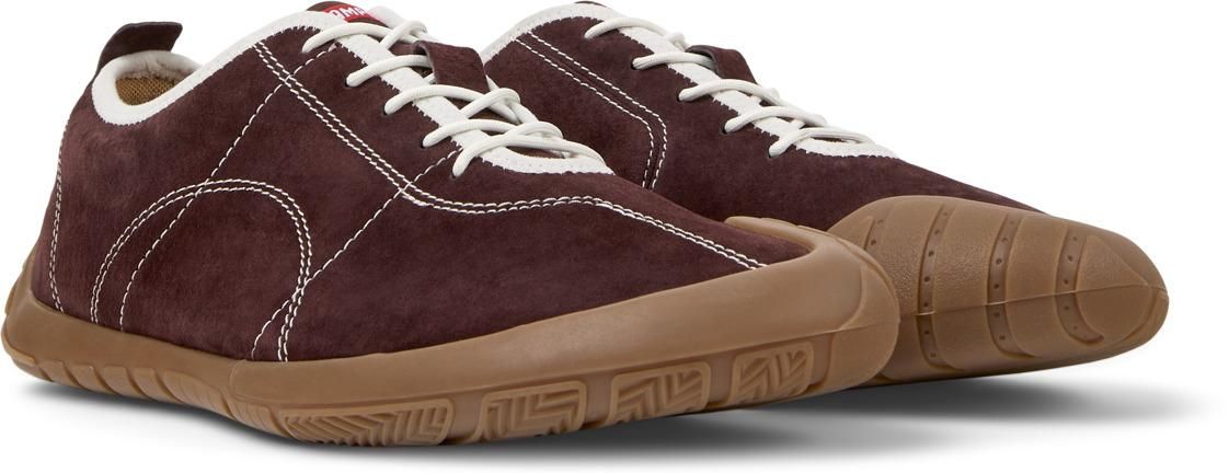 캠퍼 버건디 누벅 스니커즈 Peu Path K101053-003 BURGUNDY - 상세 이미지 2