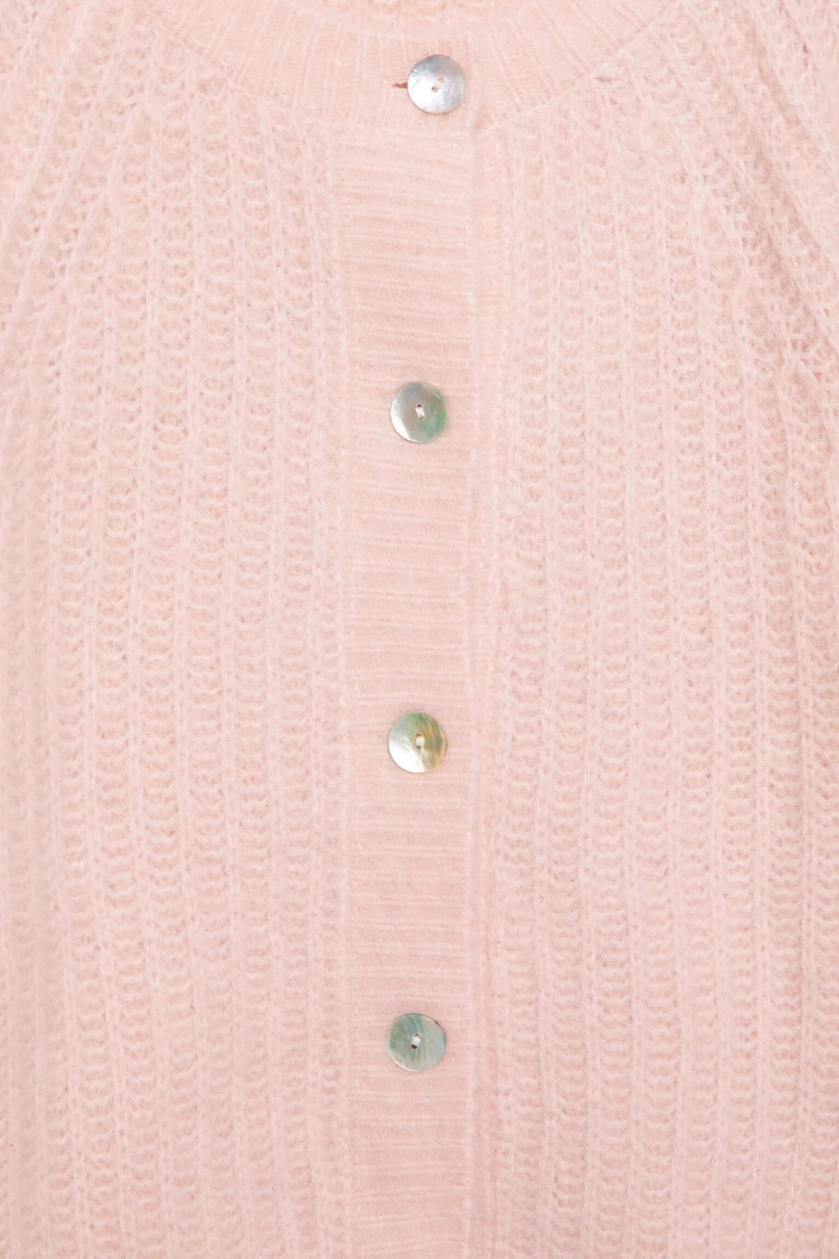 풀앤베어 소프트 라운드넥 울 알파카 니트 가디건 7553/402 ROSE PINK 이미지 8