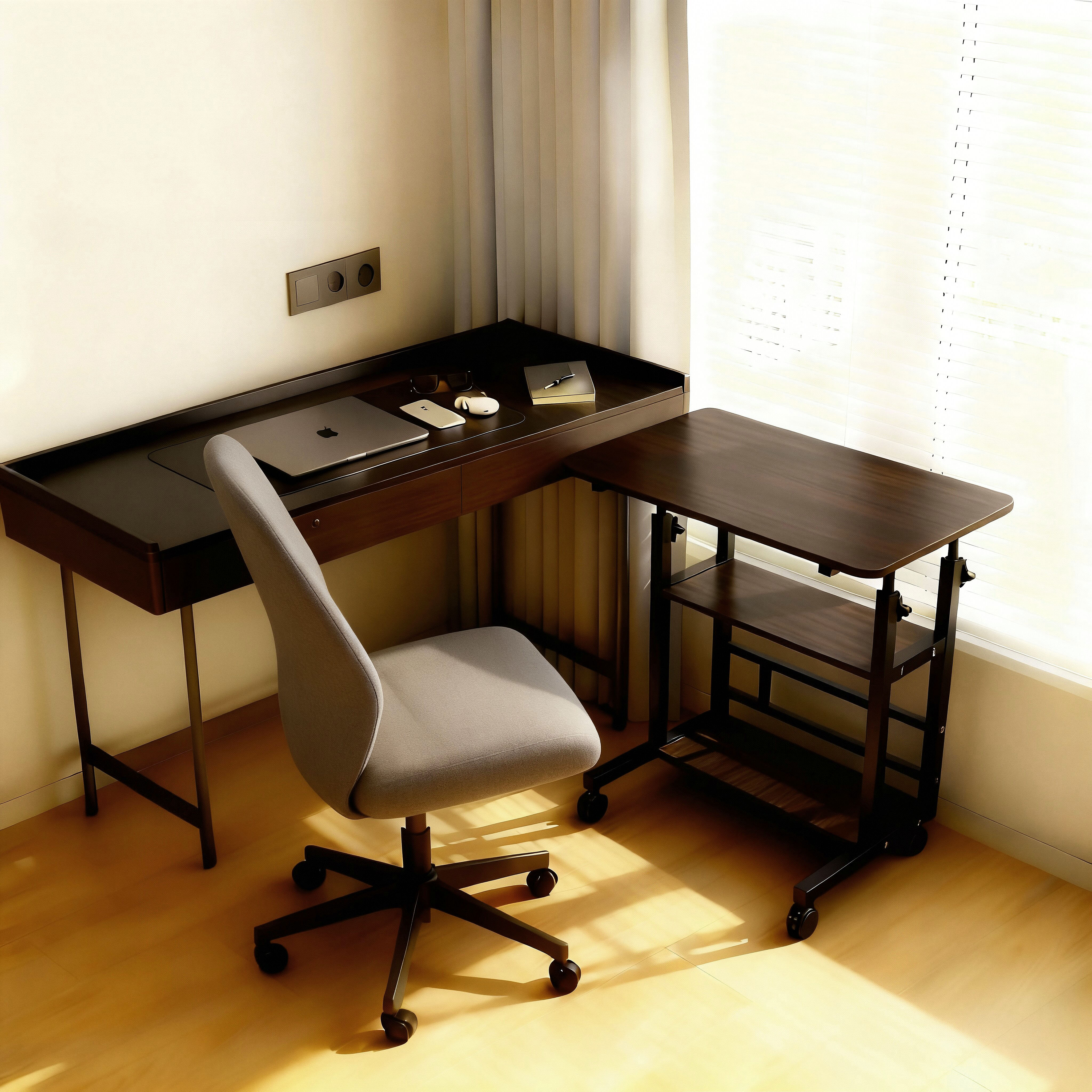 퓨핸 사이드테이블 높이조절 이동식 테이블 쇼파 소파 간이 책상 보조 티테이블 60x40