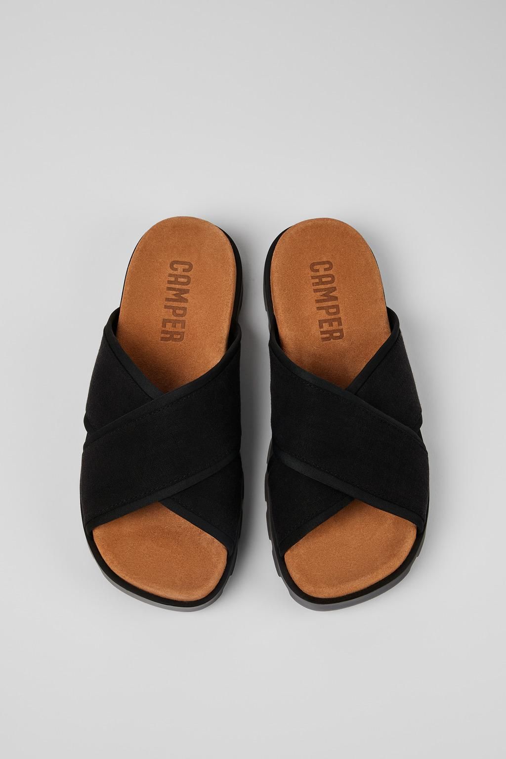 캠퍼 블랙 슬라이드 남성 샌들 Brutus K100958-001 BLACK - 상세 이미지 4