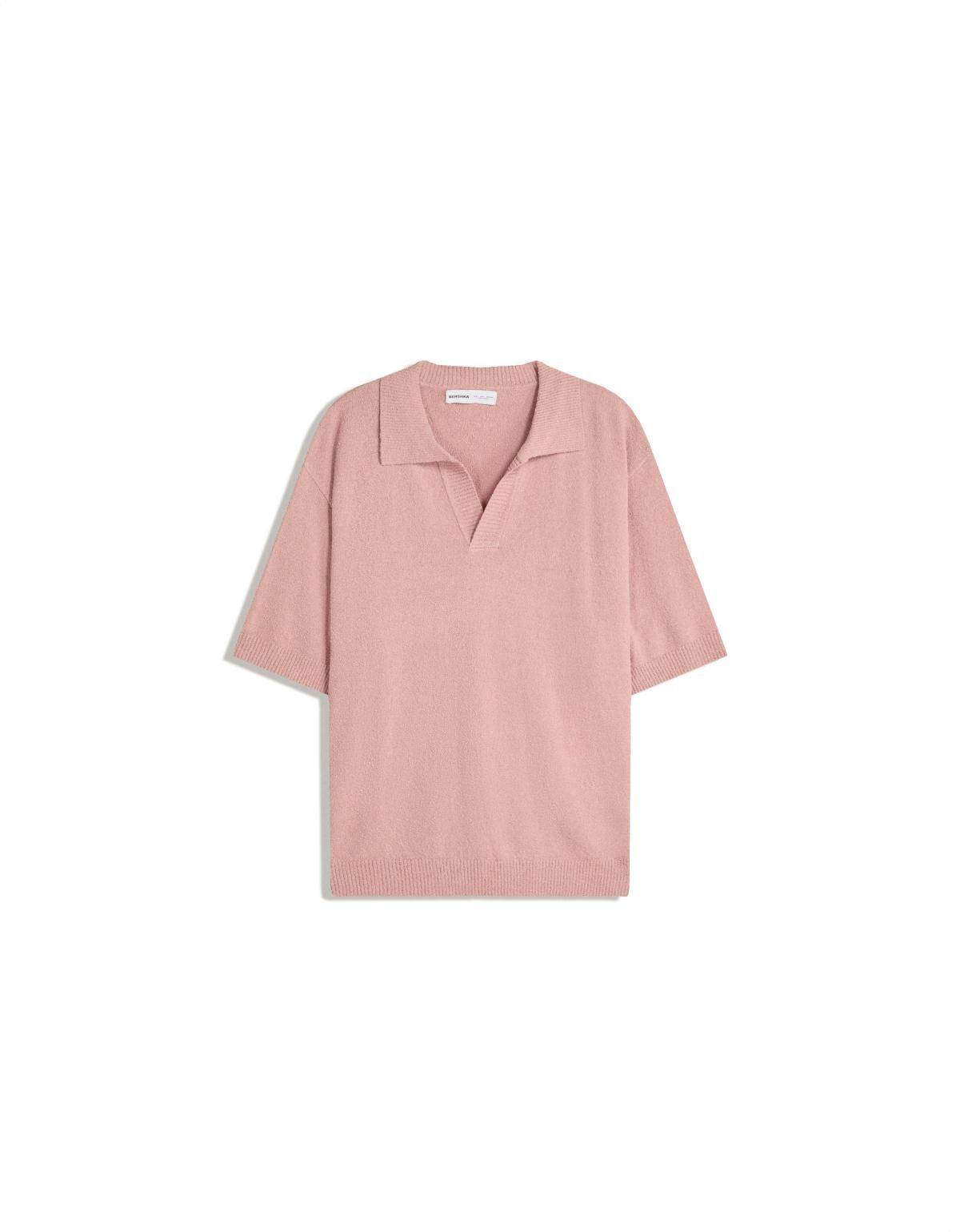 버쉬카 텍스처 페일핑크 테리 반팔 폴로셔츠 8239/376 PINK - 메인 이미지