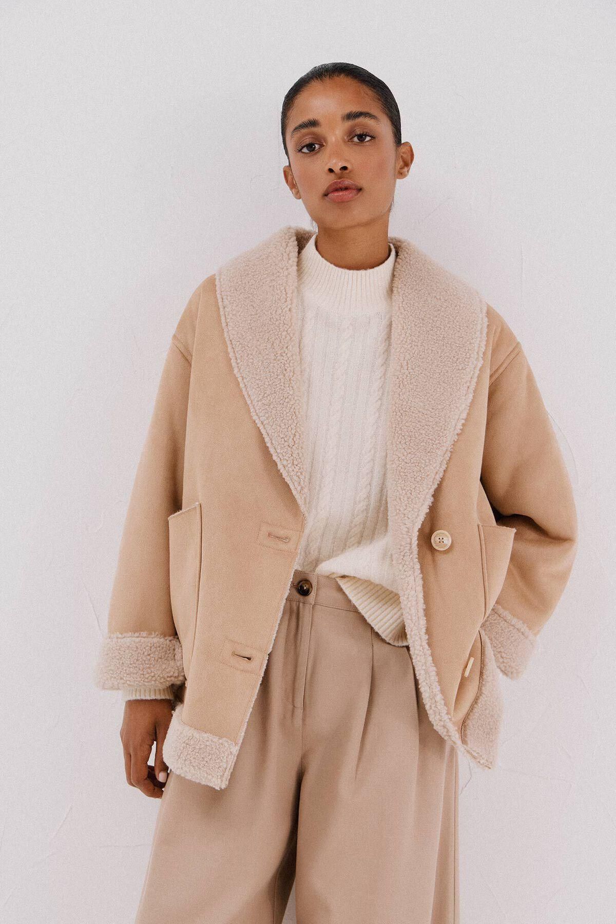 꼬르떼피엘 테크니컬 무스탕 더블페이스 캐주얼 자켓 6612754 BEIGE - 상세 이미지 2