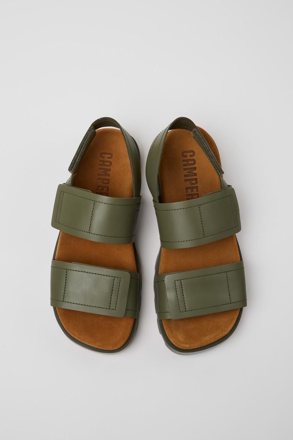 캠퍼 그린 레더 테크니컬 스트랩 샌들 Brutus K100777-012 GREEN - 상세 이미지 4