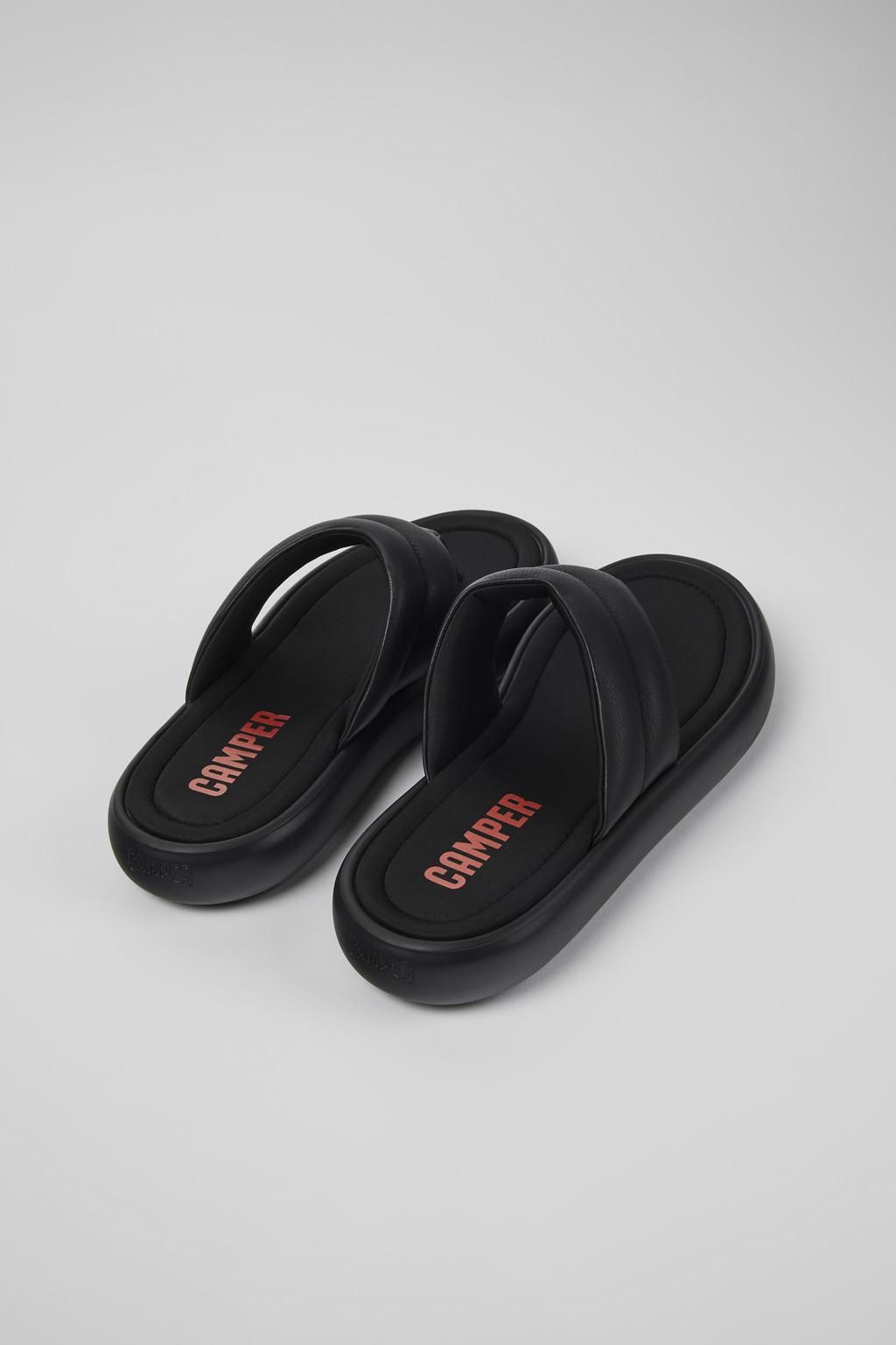 캠퍼 블랙 가죽 플립플랍 Pelotas Flota K100940-001 BLACK - 상세 이미지 3