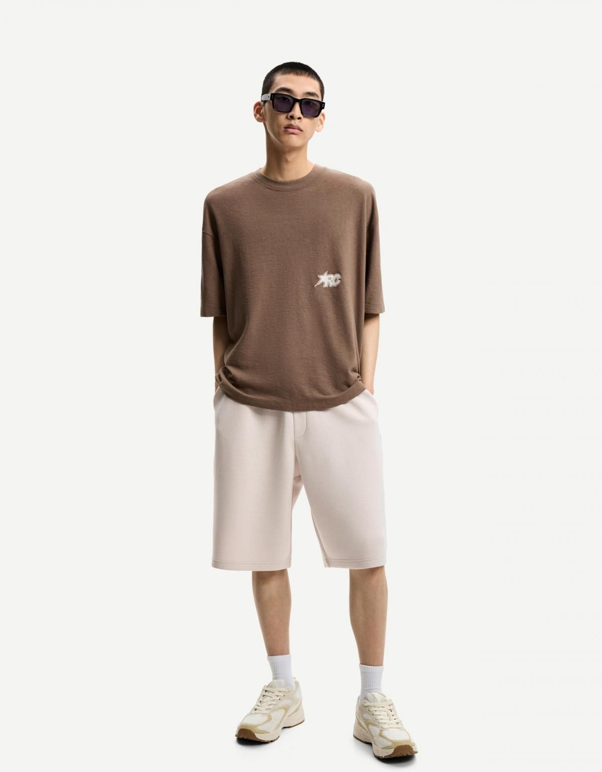 버쉬카 오버사이즈 네오프렌 테크니컬 버뮤다 반바지 3405/741 BEIGE - 상품 이미지