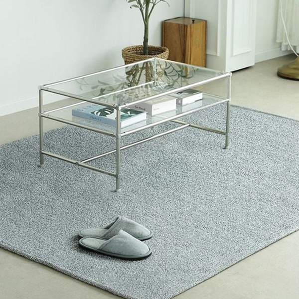 폭신한 사계절 러그 먼지없는 거실 러그 단모 패브릭