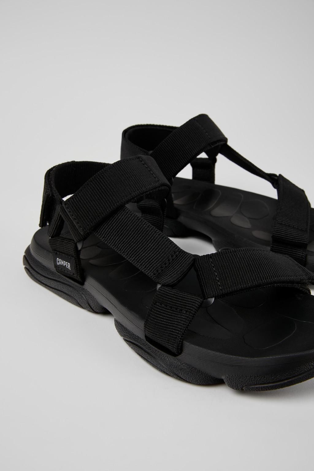캠퍼 블랙 리사이클 테크니컬 스트랩 샌들 Karst K101048-001 BLACK - 상세 이미지 2