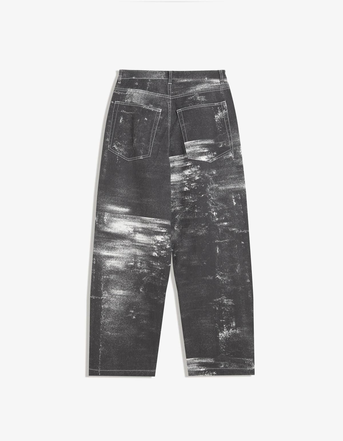 버쉬카 슈퍼 배기 프린트 데님 팬츠 5339/335 BLACK - 상세 이미지 5