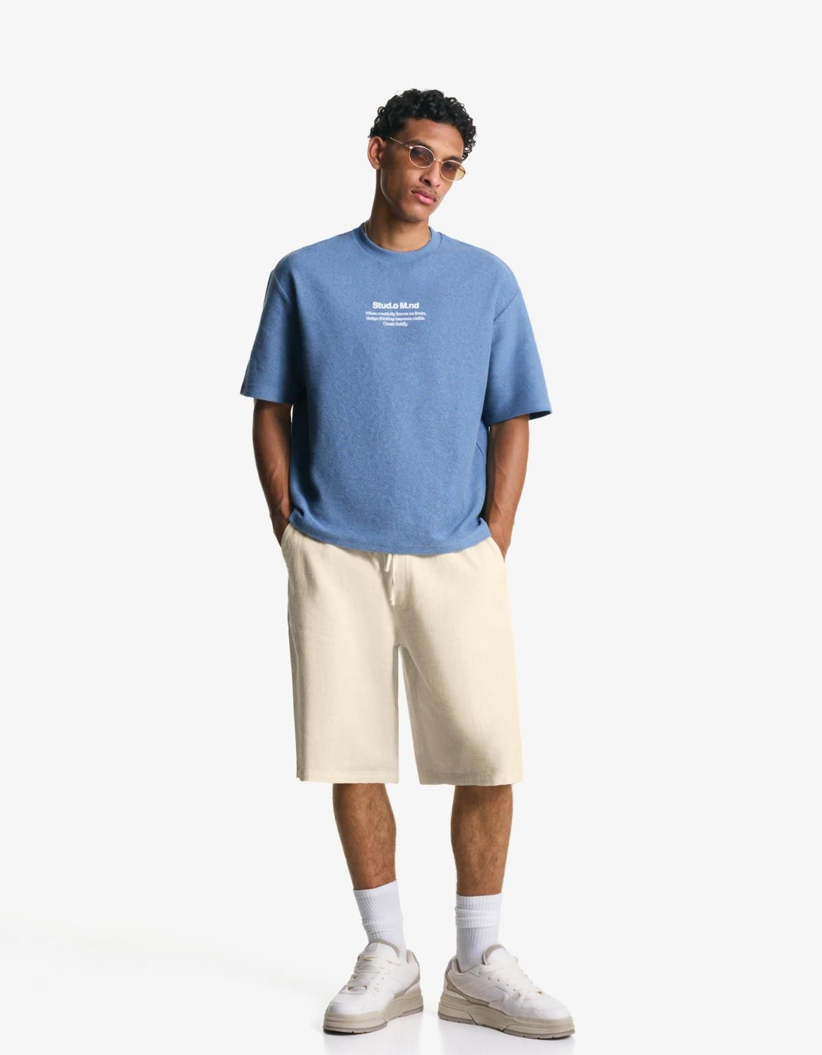 버쉬카 루스핏 조거 스케이터 반바지 8437/054 OFF WHITE - 상세 이미지 5