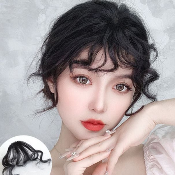 시스루 여자 앞머리 가발 웨이브 여성 앞머리 가발 붙임머리 - 상품 이미지