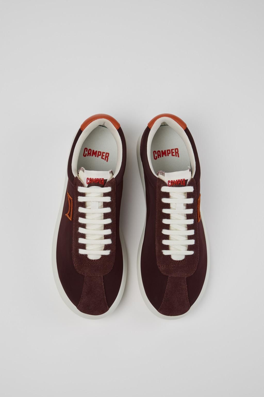 캠퍼 컴포트 버건디 로우탑 스니커즈 Pelotas XLF K101019-012 BURGUNDY - 상세 이미지 4