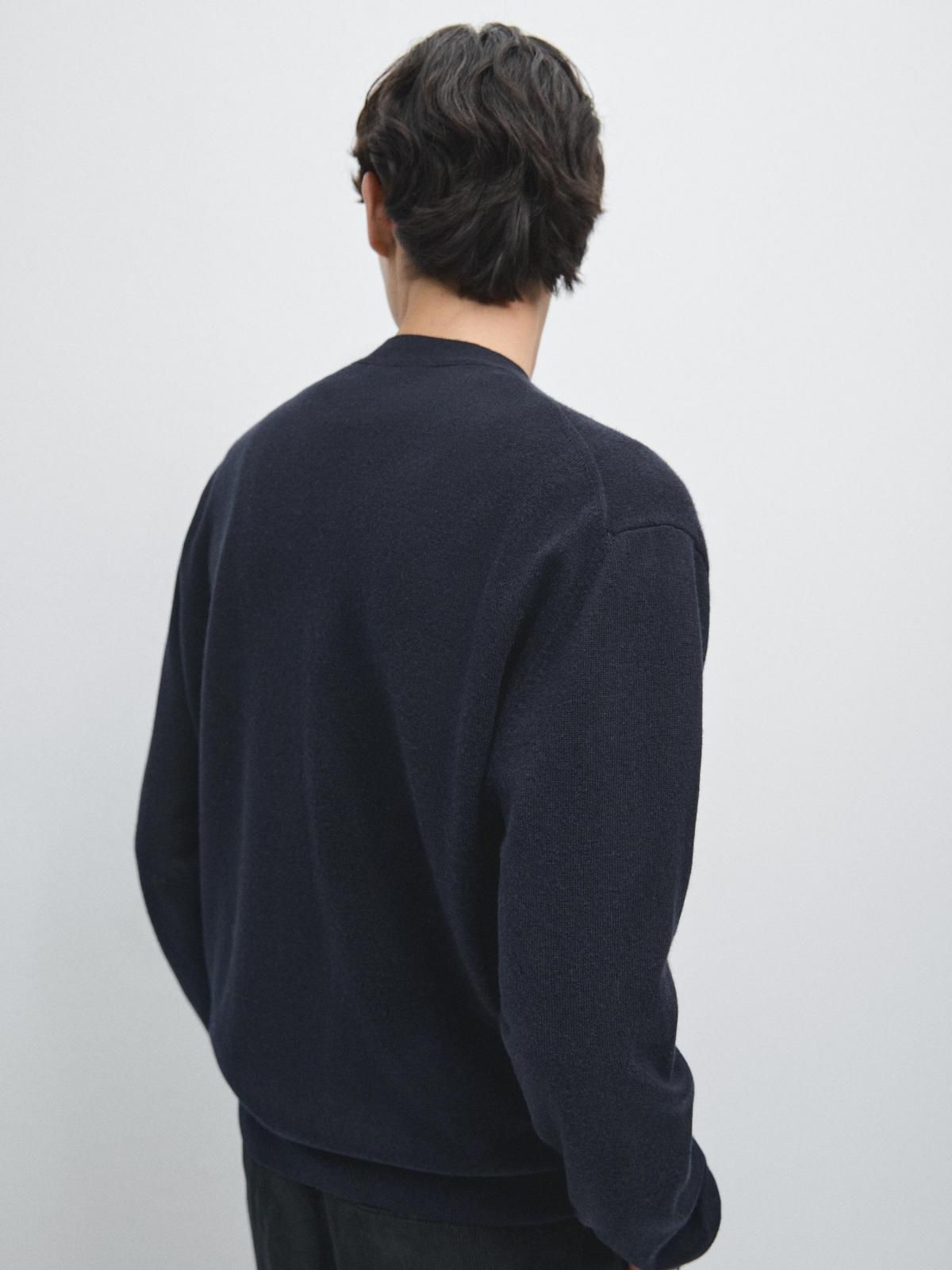 마시모두띠 프리미엄 울블렌드 브이넥 니트 가디건 1016/240 NAVY BLUE - 상세 이미지 4