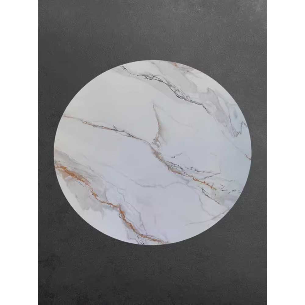 인조 대리석 상판 원형 식탁 테이블 원판 선반 인테리어 70x70cm - 상세 이미지 5
