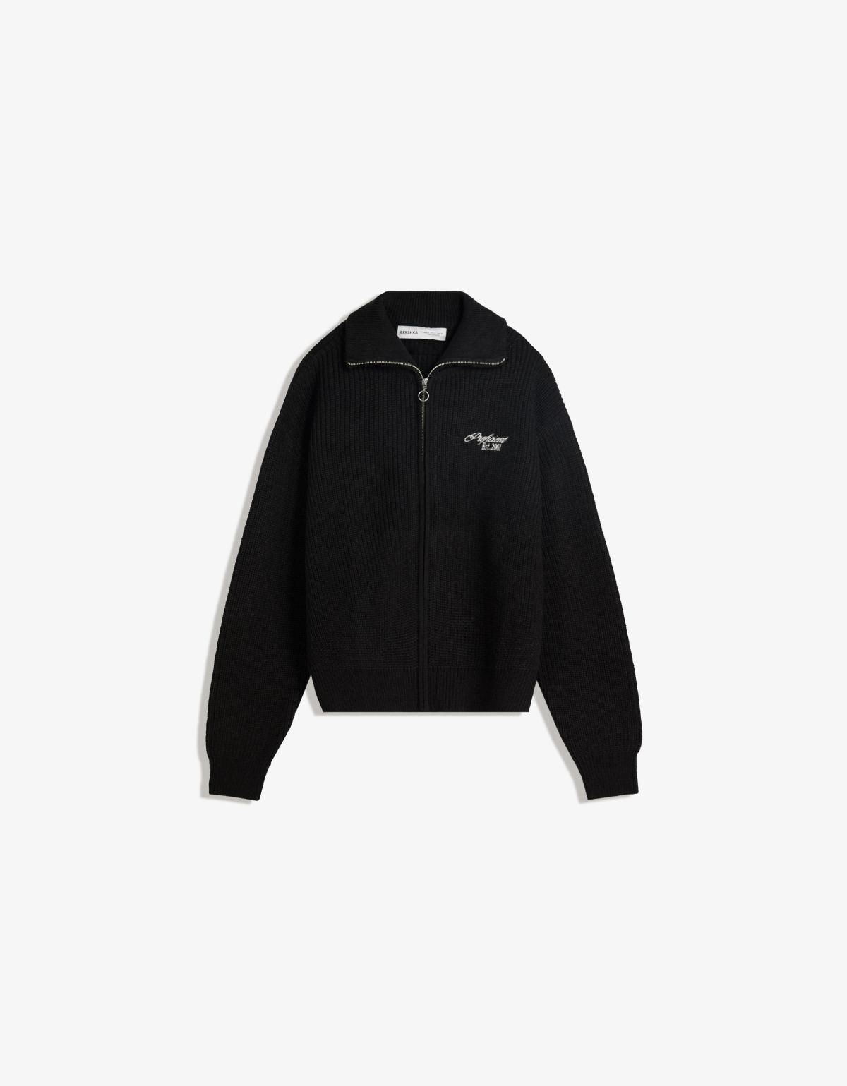 버쉬카 블랙 테크니컬 자수 집업 재킷 7040/623 BLACK - 상세 이미지 2