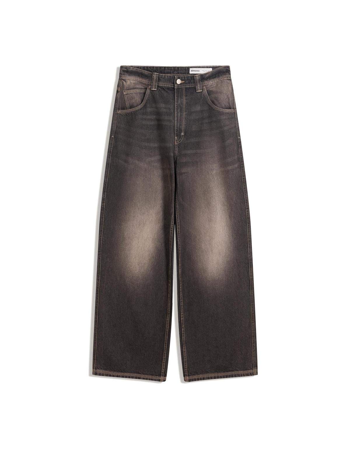 버쉬카 와이드핏 스케이트 흑청 데님 팬츠 5383/335 BLACK - 상세 이미지 2