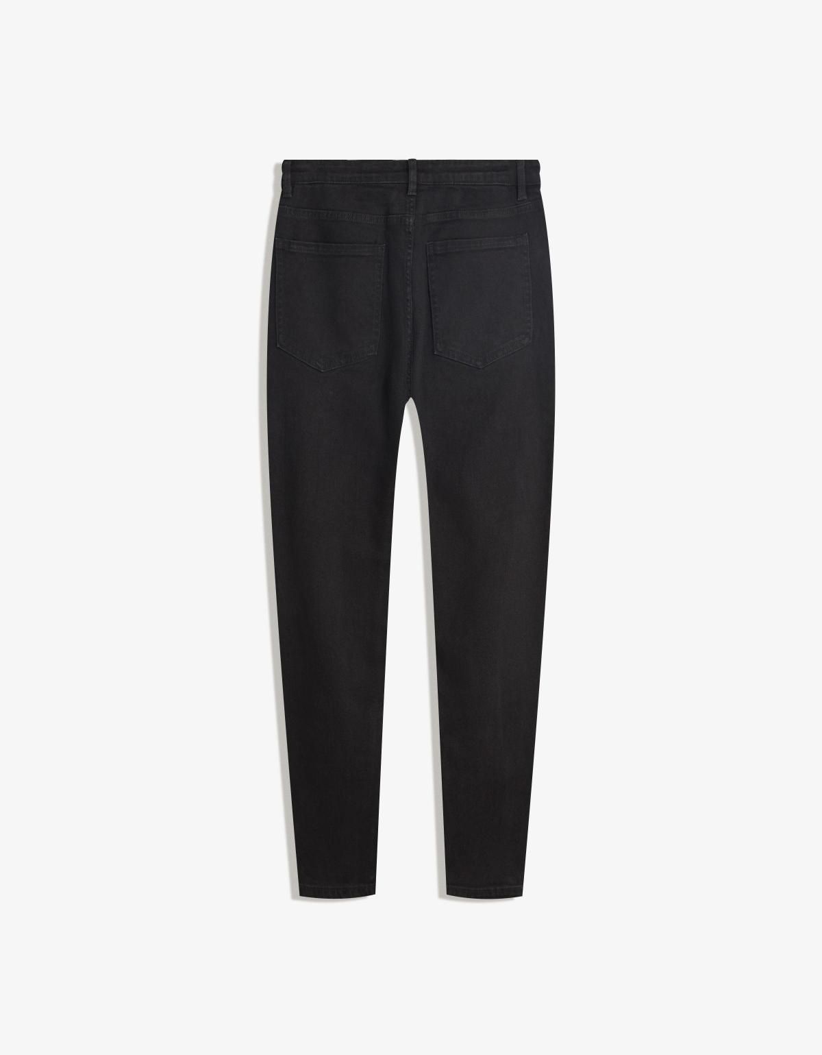 버쉬카 블랙 데님 디스트로이드 캐롯핏 청바지 5351/388 BLACK - 상세 이미지 2