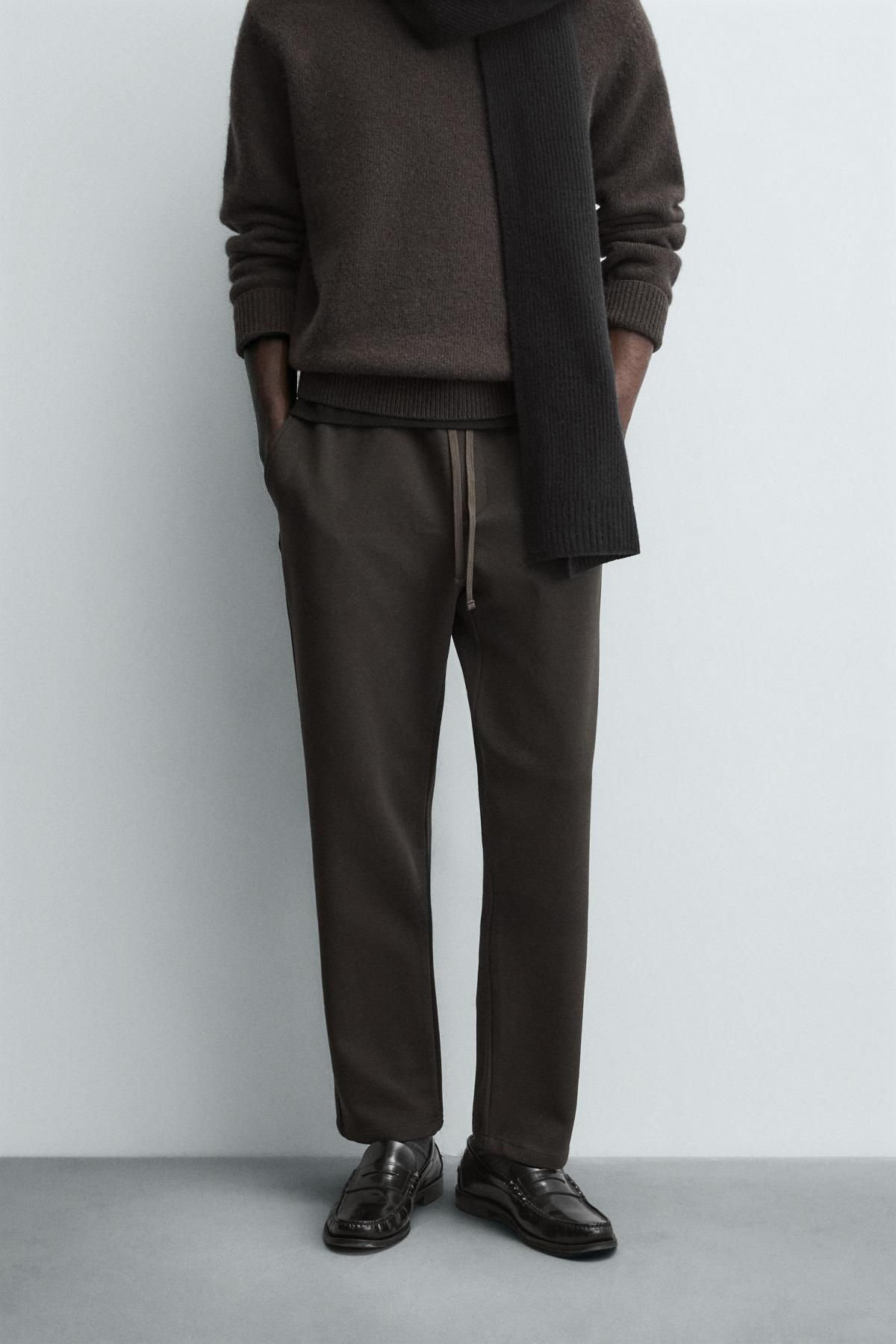 자라 컴포트 조거 웨이스트 팬츠 7484/403 DARK BROWN - 메인 이미지