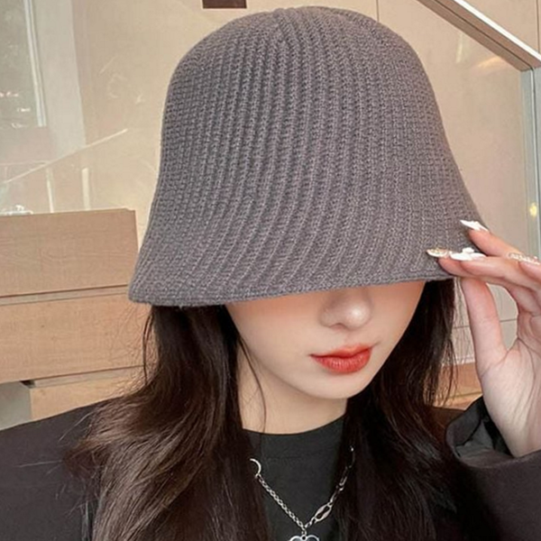 데일리 여자 벙거지 모자 베이직 여성 벙거지 모자 니트 - 상품 이미지