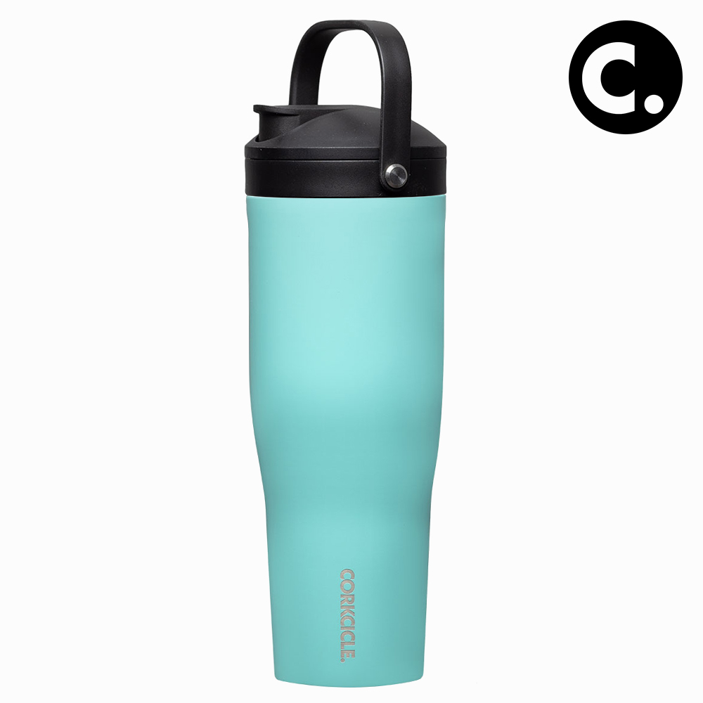 콕시클 쉐이커 보틀 텀블러 대용량 밀폐 손잡이 스텐 진공 보충제 프로틴 890ml, 터콰이즈 - 메인 이미지