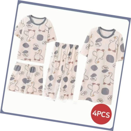 간절기잠옷 하늘 나는 오리 아동 파자마 아이 잠옷 세트