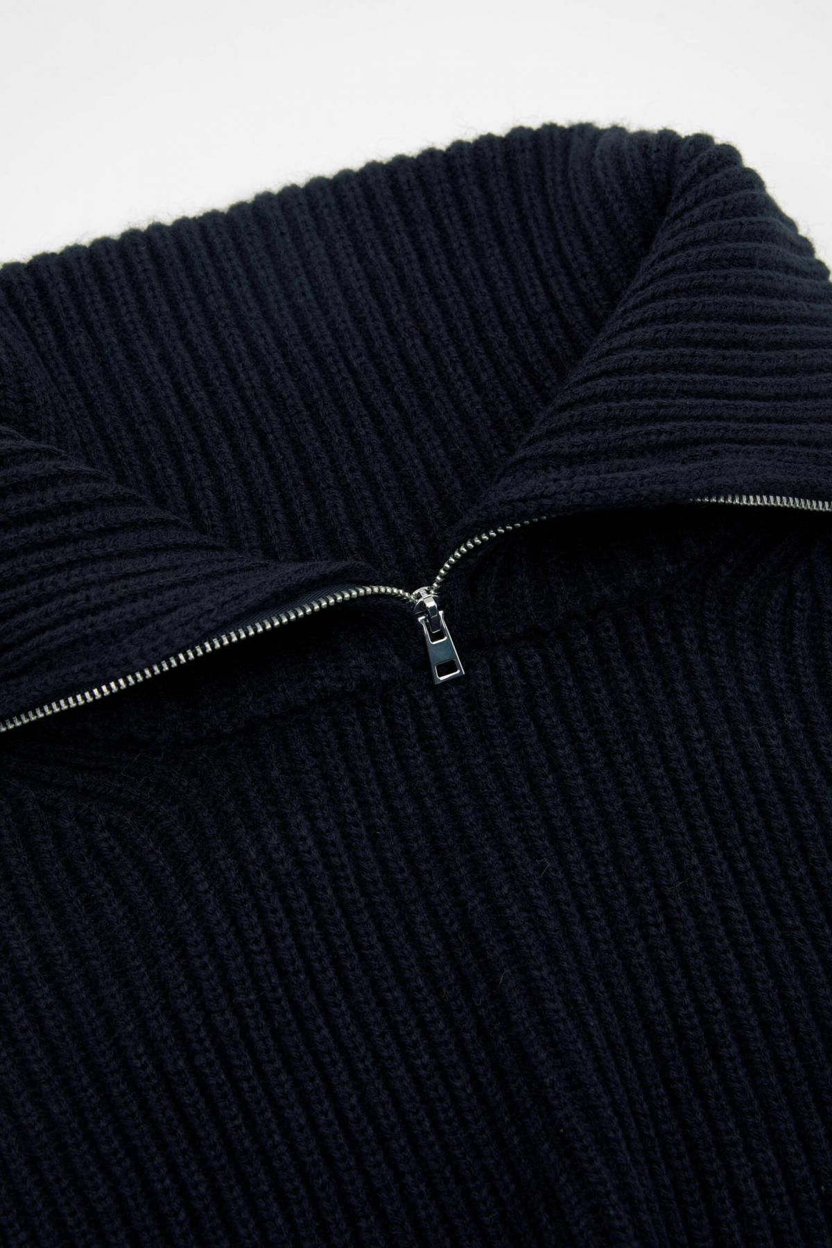 풀앤베어 하이넥 니트 빕 집업 카라 7931/306 DARK BLUE - 상세 이미지 3
