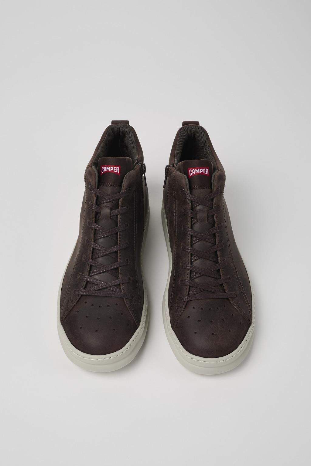 캠퍼 브라운 누벅 하이탑 스니커즈 Runner K300347-012 BROWN - 상세 이미지 4