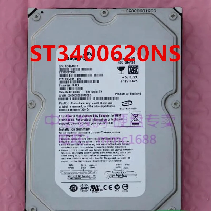 씨게이트 400GB SATA오리지널 하드 ST3400620NS ST3400620A 데스크탑 HDD 3.5 인치 7200RPM 16MB