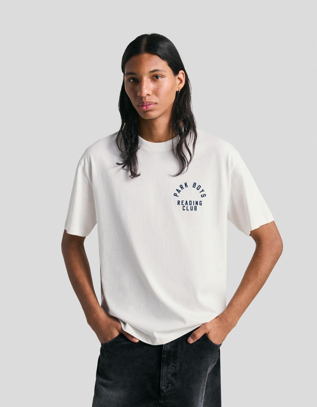 버쉬카 프린트 오버핏 반팔 티셔츠 8073/443 OFF WHITE - 상세 이미지 5