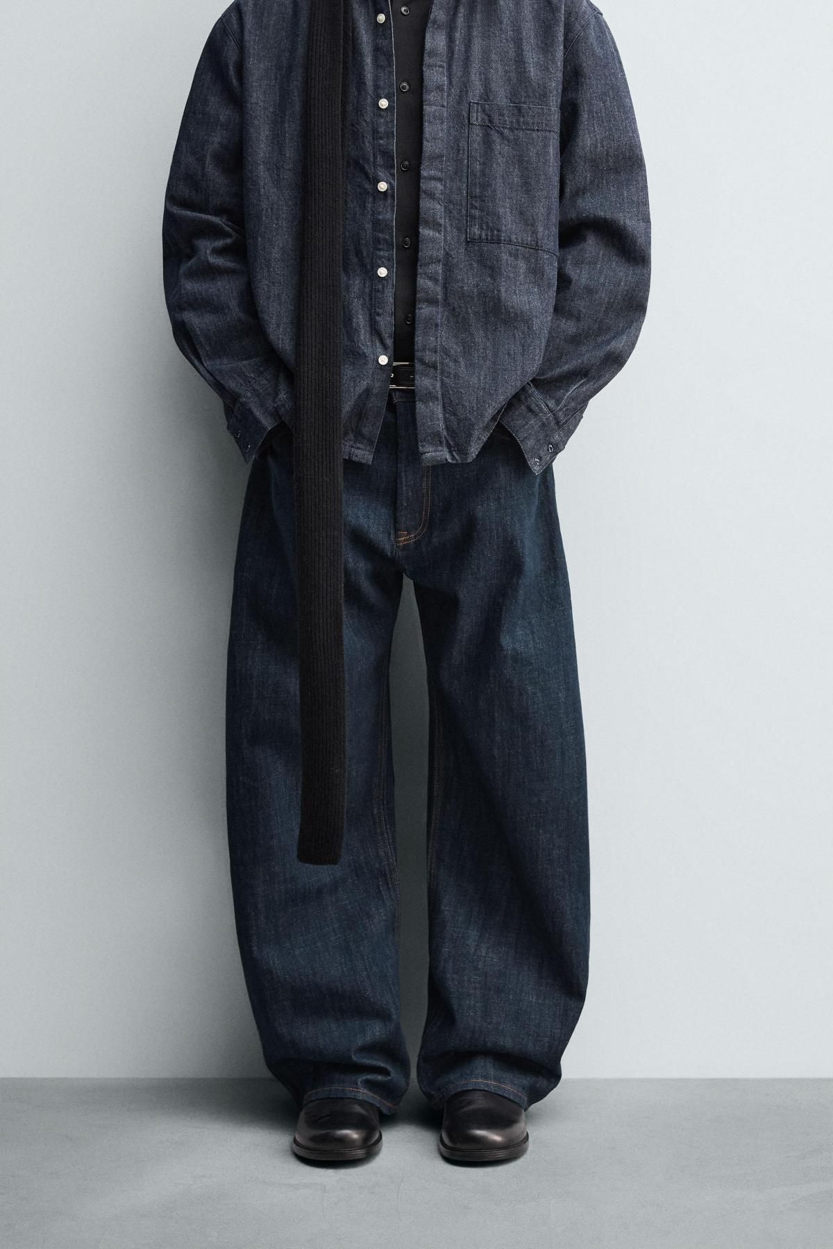 자라 와이드 데님 벌룬핏 진 4470/343 INDIGO - 상세 이미지 3