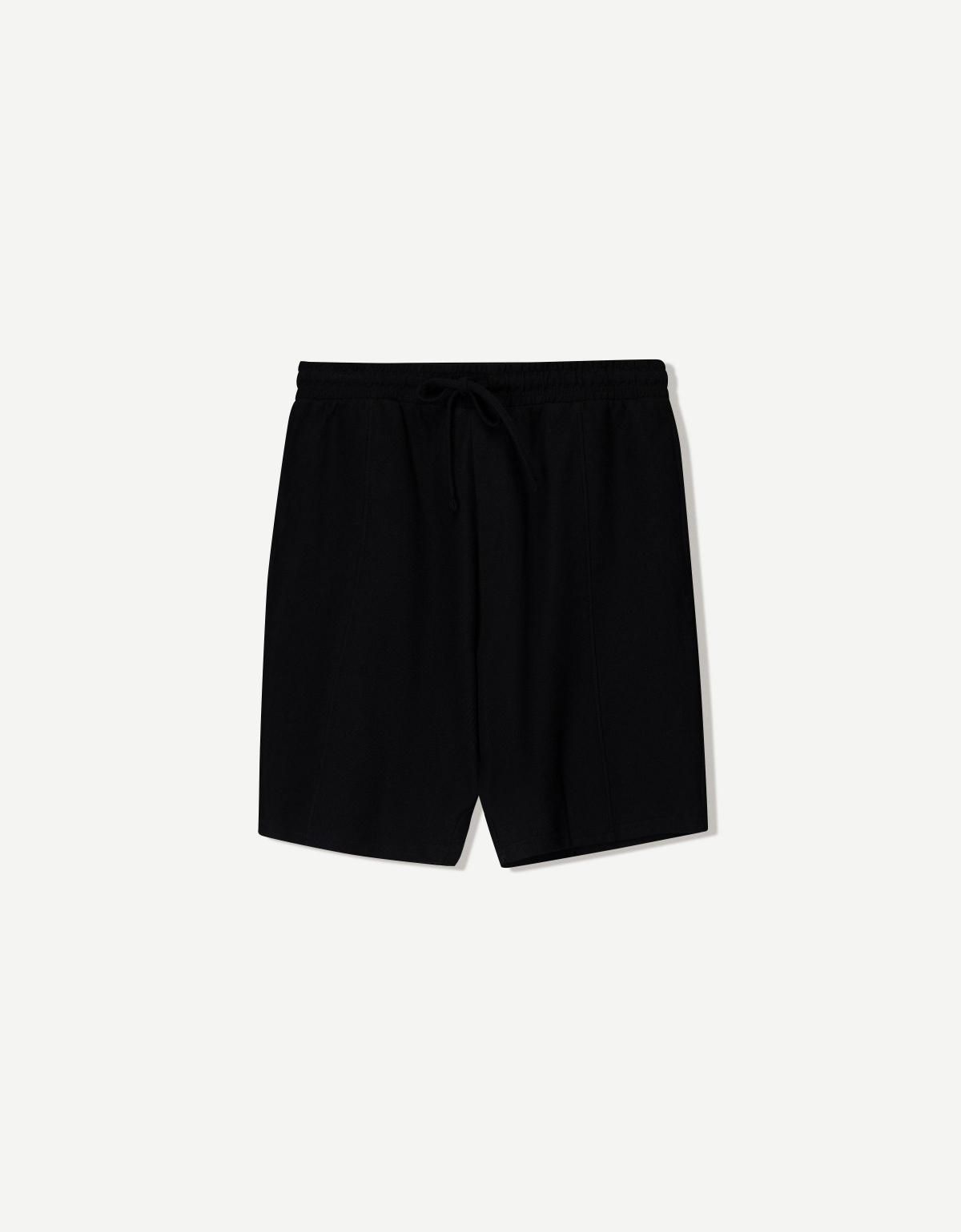 버쉬카 텍스처 버뮤다 쇼츠 3404/443 BLACK - 상품 이미지