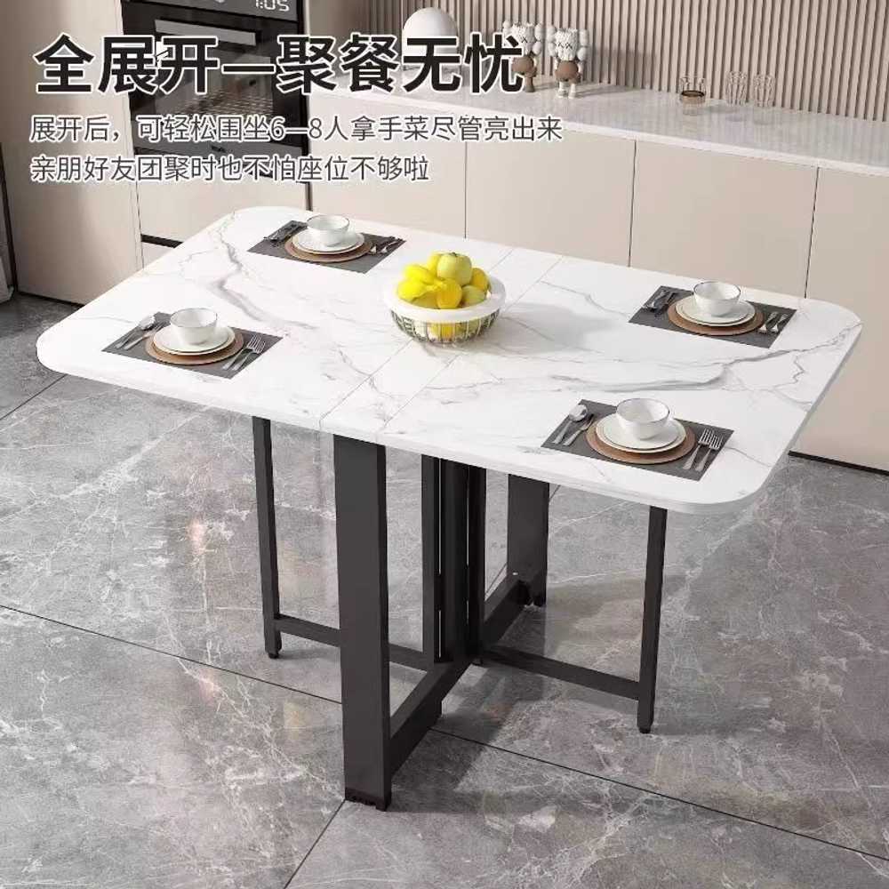 확장형 식탁 접이식 공간활용 소형 주방 테이블 가구 100x60x75 - 상세 이미지 4