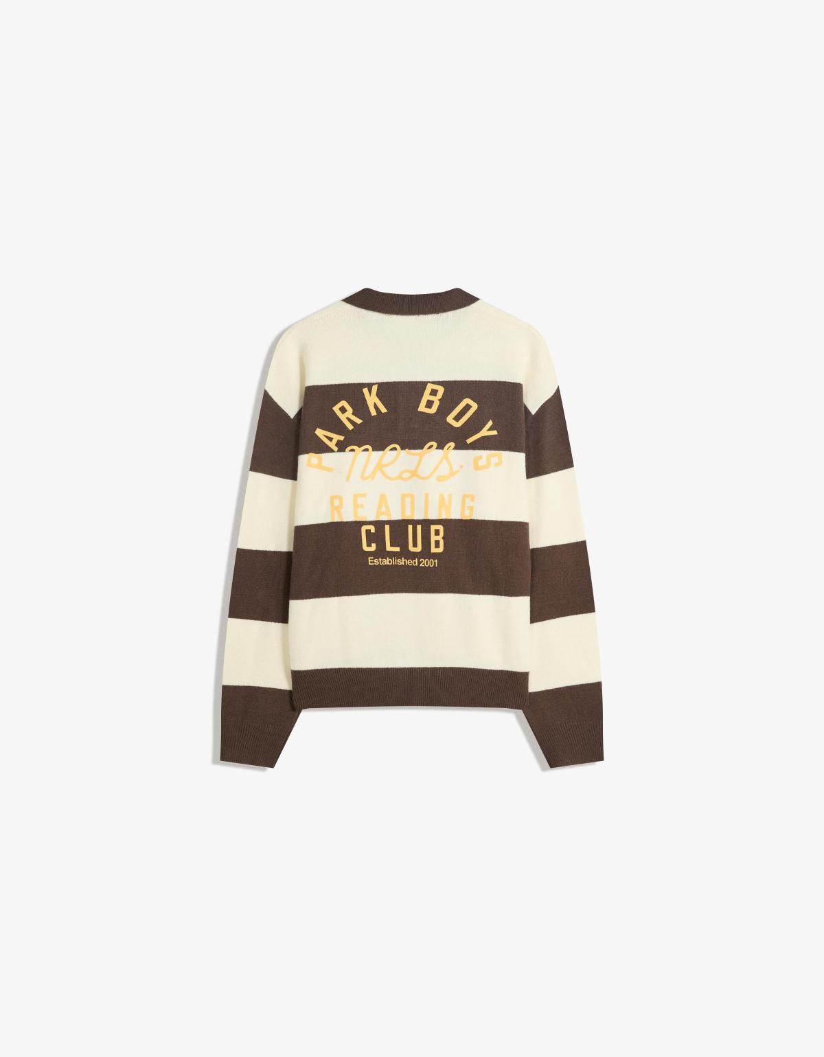 버쉬카 스트라이프 폴로 카라 브라운 니트 스웨터 7321/596 BROWN - 상세 이미지 2