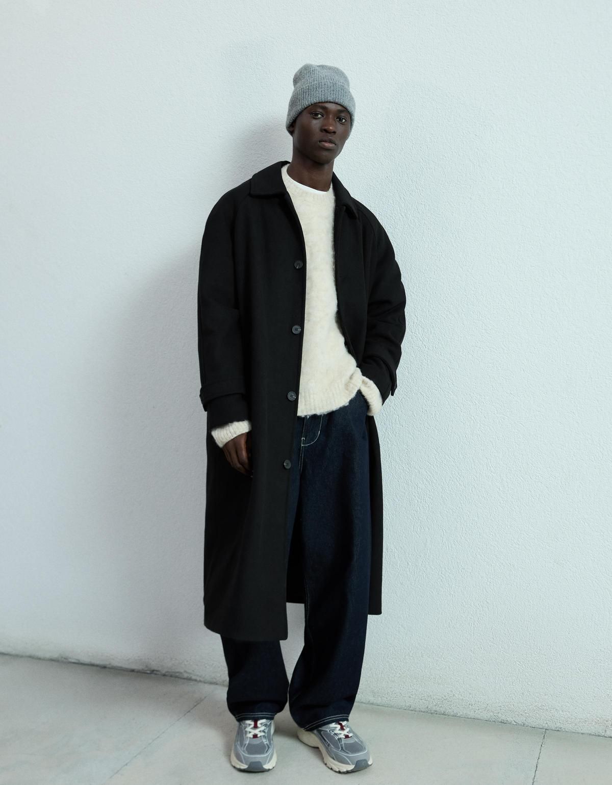 버쉬카 롱 클래식 울블렌드 싱글 코트 6958/759 BLACK - 상세 이미지 5