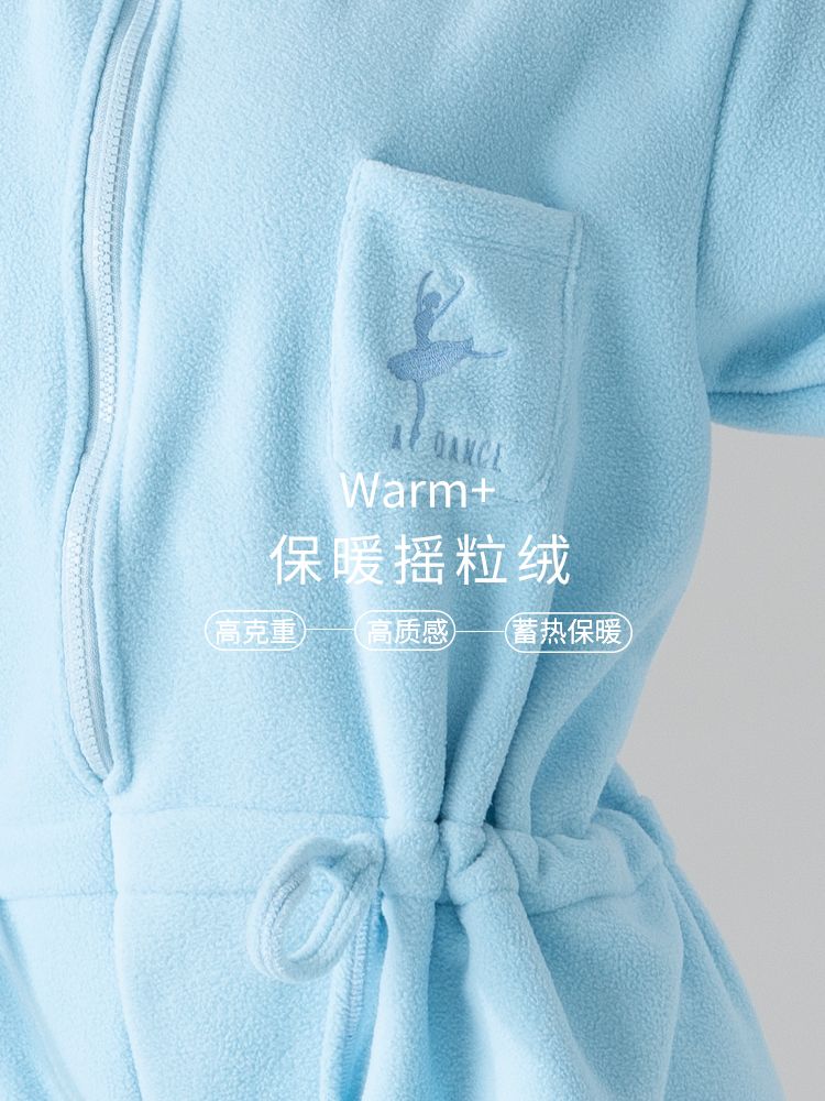 발레복 성인워머댄스복 가디건 커버업 점프수트 벨벳 보라색 XXS - 상세 이미지 2