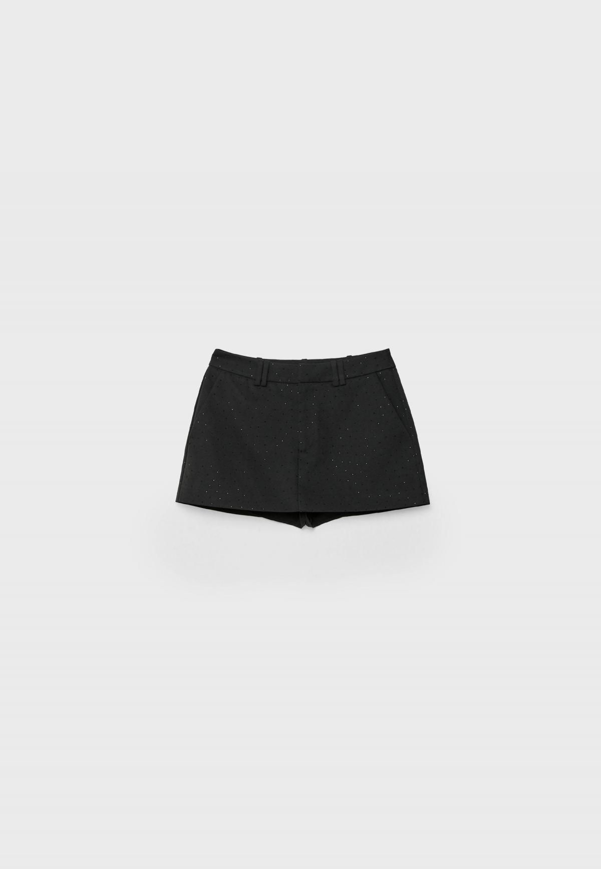 스트라디바리우스 벨트 루프 미니 스커트 팬츠 4717/554 BLACK - 메인 이미지