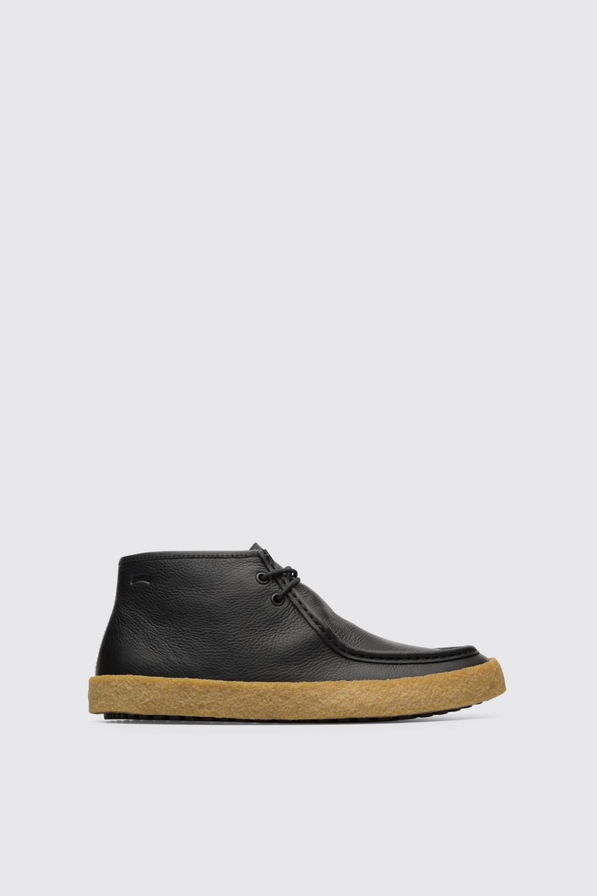 캠퍼 캐주얼 블랙 레더 앵클부츠 Bark K300363-002 BLACK - 메인 이미지