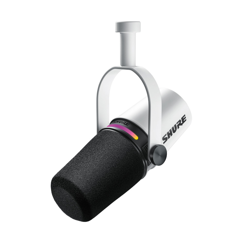 [SHURE] 슈어 MV7+ 슈어 팟캐스트 XLR, USB-C 하이브리드 듀얼 마이크 (화이트) (암스탠드 증정) - 상품 이미지