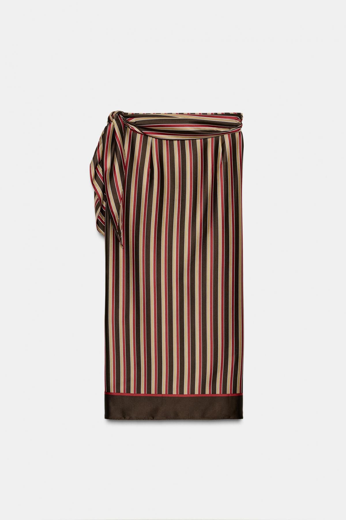 자라 스트라이프 랩 미디 스커트 9070/081 STRIPED 이미지 8