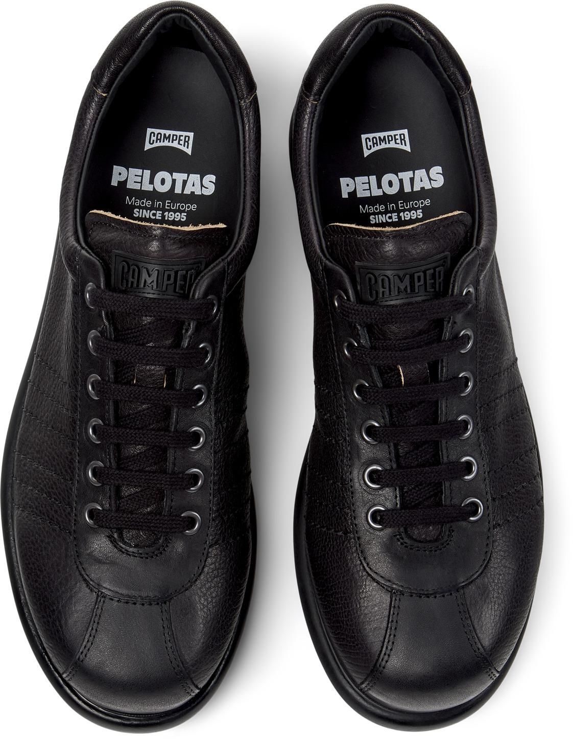캠퍼 테크니컬 레더 블랙 스니커즈 Pelotas K101018-002 BLACK - 상품 이미지