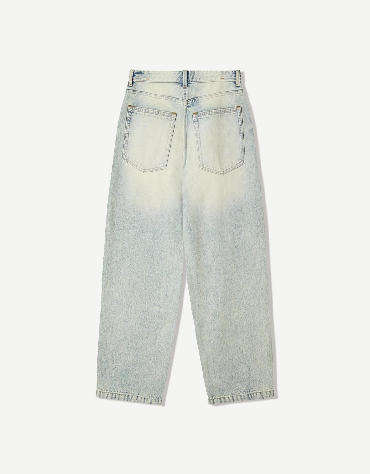 버쉬카 와이드핏 연청 데님 슈퍼 배기 진 5347/352 LIGHT BLUE - 상세 이미지 5