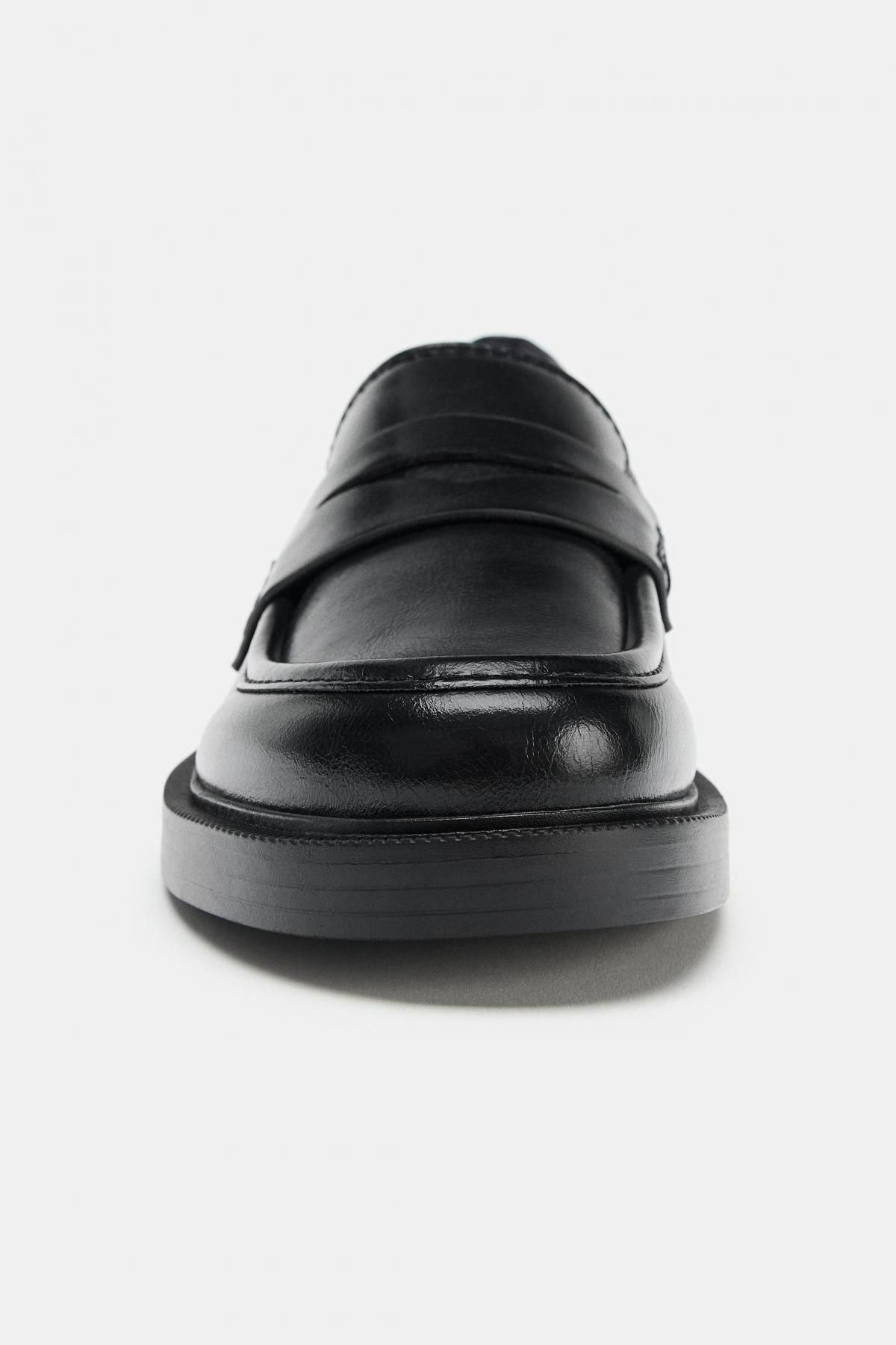 자라 클래식 베이직 블랙 페니 로퍼 3592/610 BLACK - 상세 이미지 5