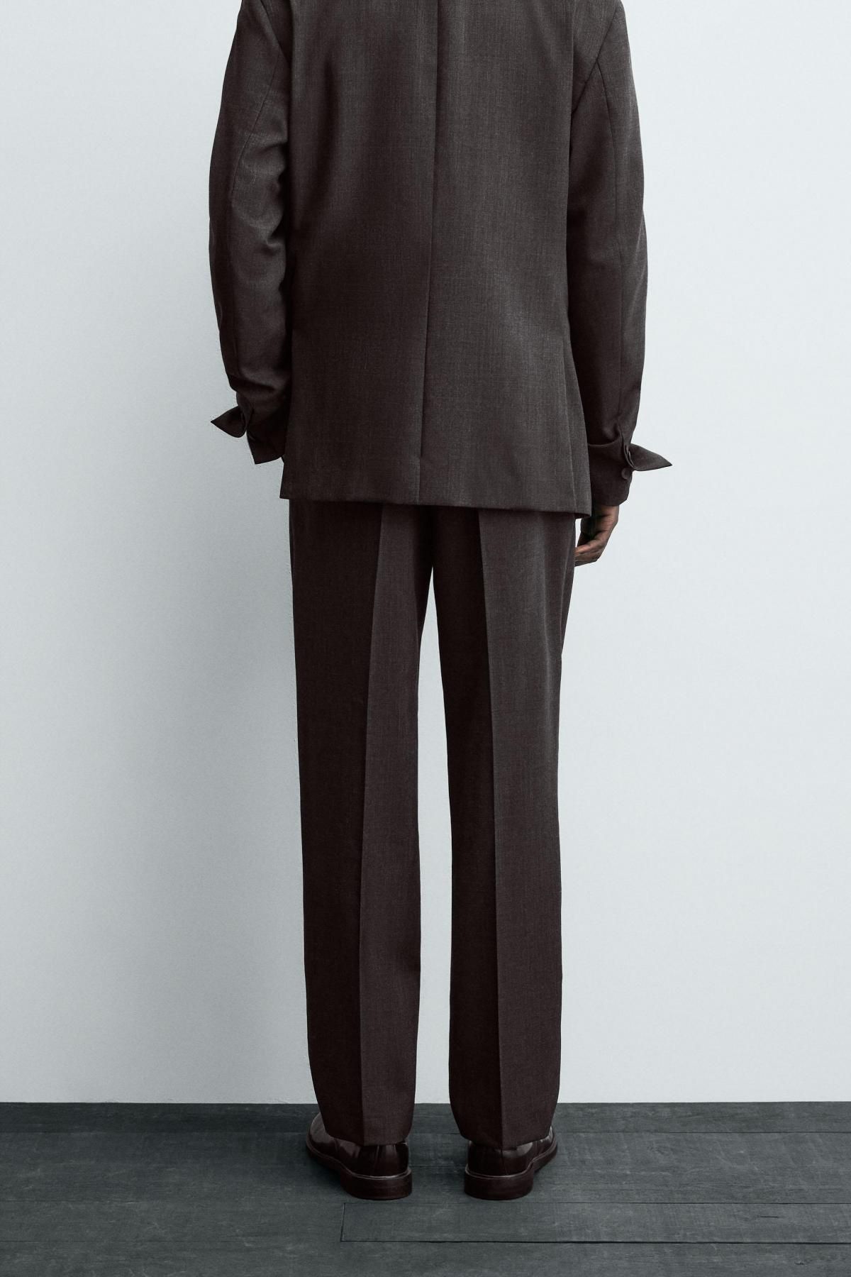 자라 클래식 울 정장 팬츠 9642/898 DARK BROWN - 상세 이미지 3