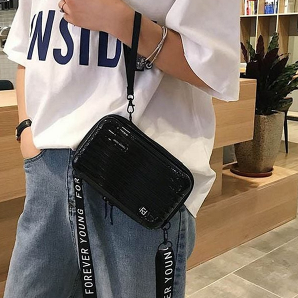 데일리 여행용 미니 백 스트랩 캐리어 크로스 백 - 상품 이미지